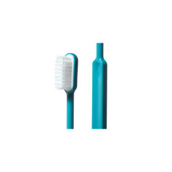 BROSSE À DENTS TÊTE RECHARGEABLE EN BIOPLASTIQUE - TURQUOISE - POILS SOUPLES - Fabriqué en France
