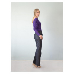 Pantalon droit en jean bio Charlotte