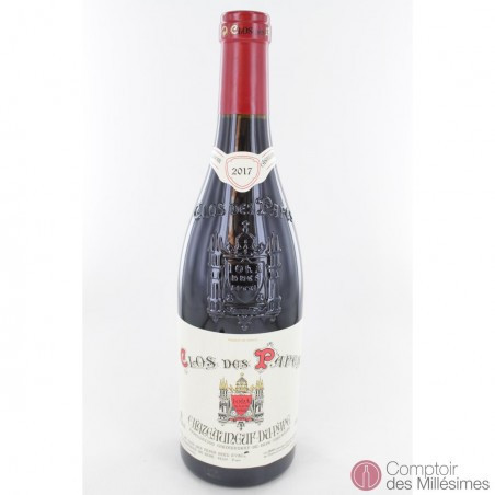 bouteille en vin rouge clos des papes