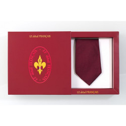 Cravate en soie bordeaux "La Grand Cru"