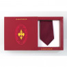 Cravate en soie bordeaux "La Grand Cru"