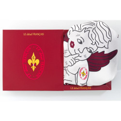 Carré de soie "Chérubins" (bordeaux)