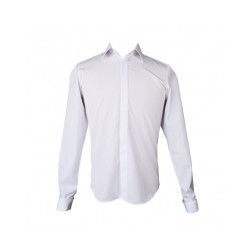 Chemise blanche à poignets mousquetaires