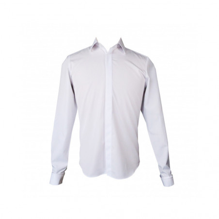 Chemise blanche à poignets mousquetaires